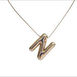 گردنبند مردانه طرح حرف N کد h012