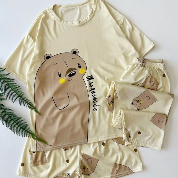 ست راحتی سه تکه وارداتی طرح فک مهربان