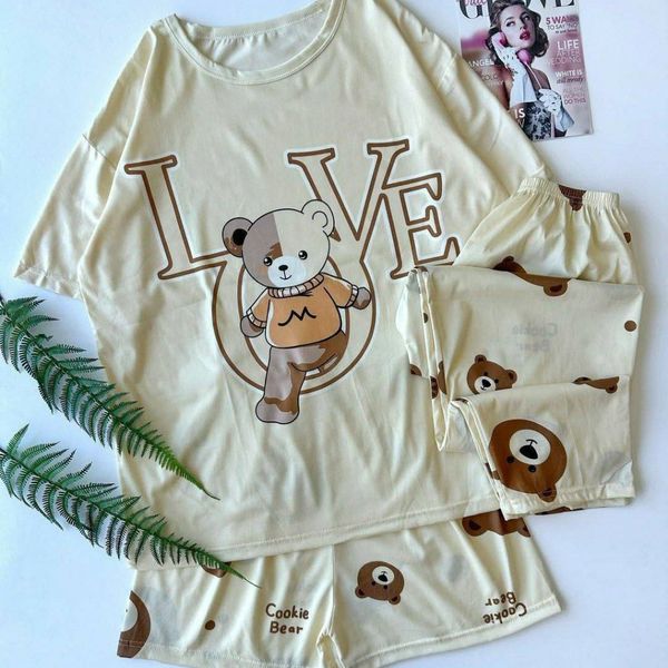 ست راحتی سه تکه وارداتی طرح تدی لاو