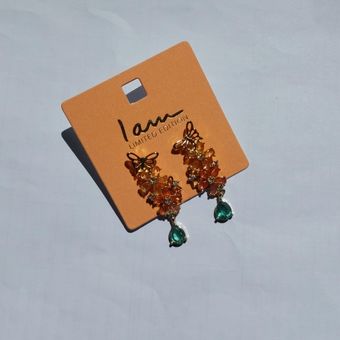 گوشواره الماسی جواهری پروانه