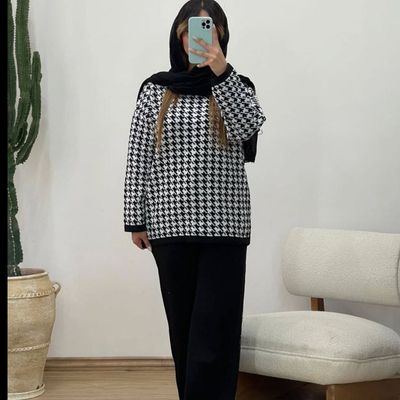 ست بافت بلوز و شلوار پیچک پینترستی