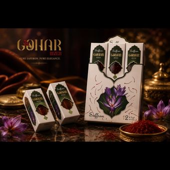 زعفران گوهربسته بندی گوهرنیم گرمی