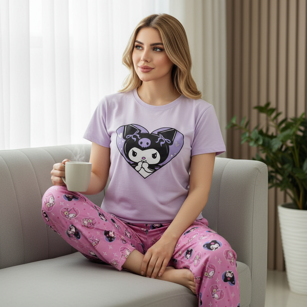 ست راحتی تیشرت و شلوار کرومی