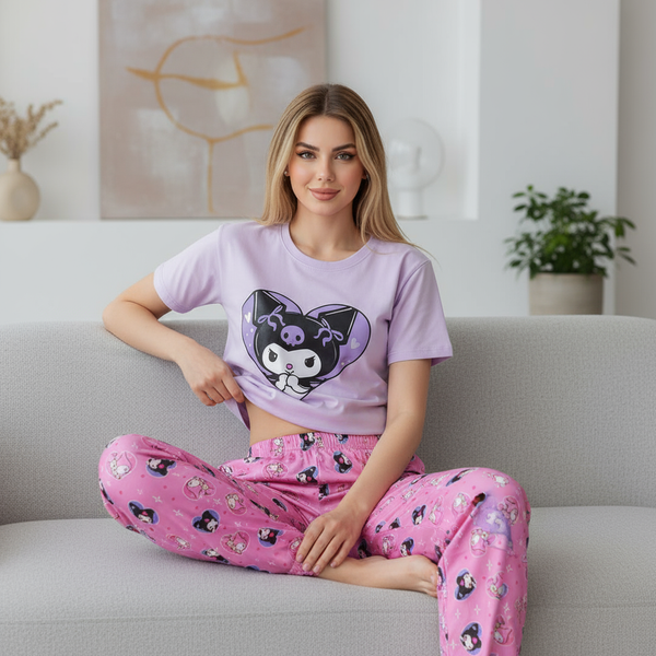 ست راحتی تیشرت و شلوار کرومی