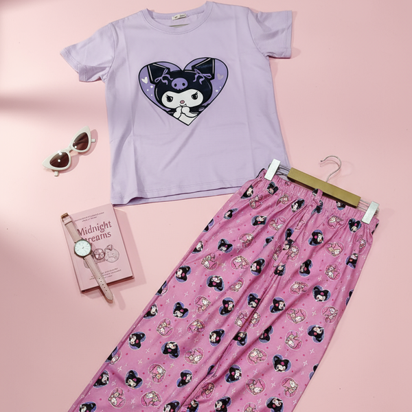 ست راحتی تیشرت و شلوار کرومی