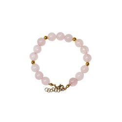دستبند سنگ کوارتز صورتی