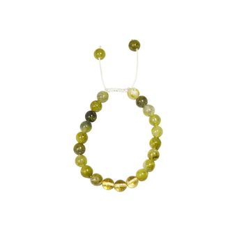 دستبند پولساز سنگ یشم و سیترین