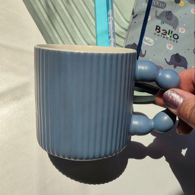 ماگ سرامیکی دسته مرواریدی💙