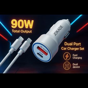 شارژر فندکی 90وات واقعی همراه با کابل