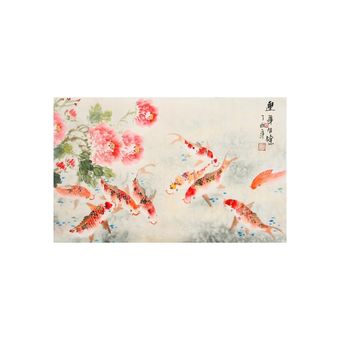 تابلو فنگ شویی ماهی کوی خوش شانسی