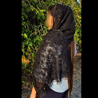 شال مجلسی دانتل گیپور ترک کار شده