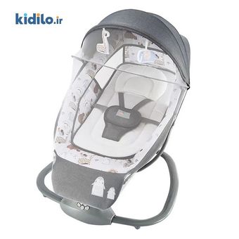 گهواره برقی نوزاد ماستلا زیر پایی دار - طرح حیوانات