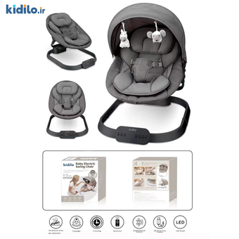 تاب و گهواره برقی کیدیلو Kidilo مدل Deluxe 4in1 - رنگ طوسی تیره