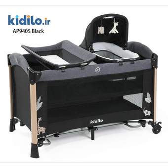 تخت پارک چند کاره کیدیلو kidilo مدل AP940S - مشکی
