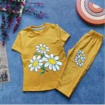 تیشرت شلوارک دخترانه بابونه سایز 45 تا 55