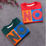 تیشرت تک پسرانه نگین کاری شده سایز 35 تا 60