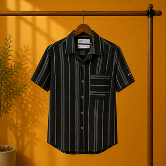 پیراهن کنفی راه راه zara