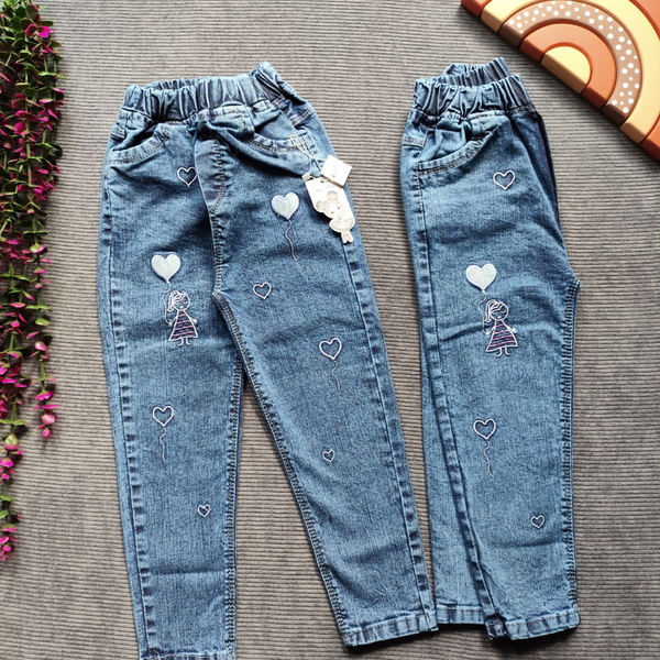 شلوار لی دخترانه شلوار جین دخترانه تمام کش سایز 50 تا 75