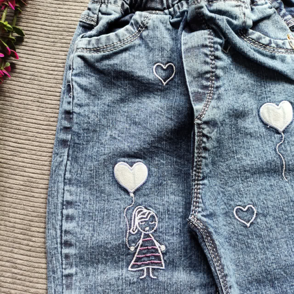 شلوار لی دخترانه شلوار جین دخترانه تمام کش سایز 50 تا 75