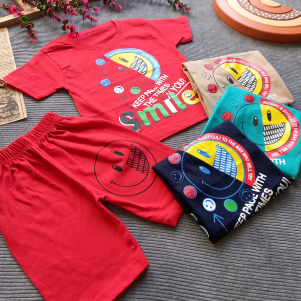 ست نقلی تیشرت شلوارک لبخند سایز 35