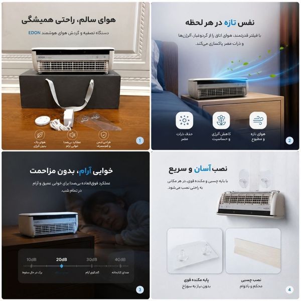 مینی کولر شارژی برند Edon  مدل E868 با ریموت ومه پاش با ریموت کنترل