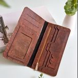 ست سه تیکه چرم طبیعی هورس شتری مردانه