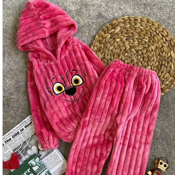 ست هودی شلوار تدی پولیشی دو رو سایزبندی 35 تا 50