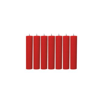 شمع موم عسل مجموعه 7 عددی قرمز