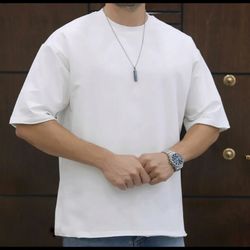 تیشرت سفید لش ساده بیسیک پارچه ماکان گرم بالا کیفیت عالی