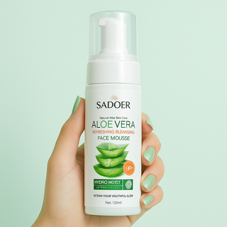 فوم شستشوی صورت سادور مدل Aloe Vera حجم 120 میل | پاککننده، آبرسان و شادابکننده پوست