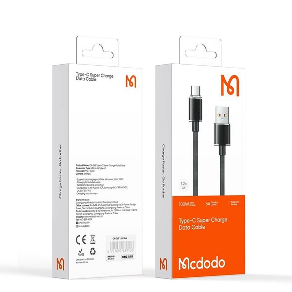کابل USB به USB-C مک دودو مدل CA-3650 طول 1.2 متر