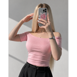 کراپ تیشرت ژور یقه خشتی