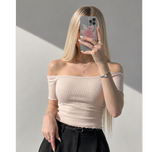 کراپ تیشرت ژور یقه خشتی