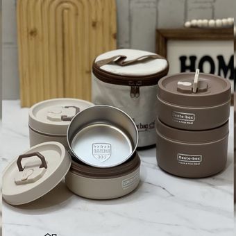 لانچ باکس 2 تایی کیف دار