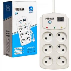 محافظ برق لوازم صوتی تصویری پرومکس (PROMAX) 6 خانه 3 متری مدل P1