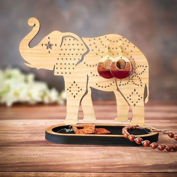استند گوشواره طرح فیل مدل z102