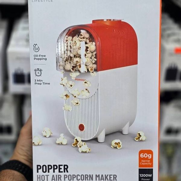 🍿 پاپکورن ساز برقی (Air Popper) مدل STN005 برند Porodo Lifestyle 🍿