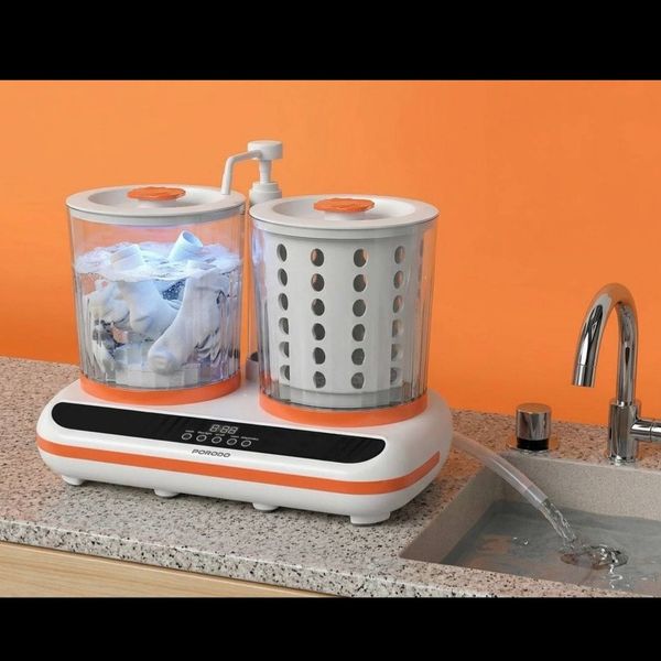 ✨ مینی لباسشویی و خشککن شارژی مدل Launder Twin کد HP200 از برند Porodo