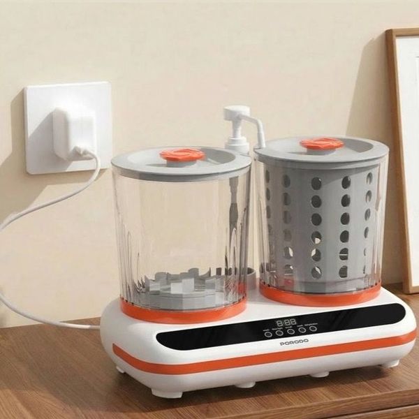 ✨ مینی لباسشویی و خشککن شارژی مدل Launder Twin کد HP200 از برند Porodo