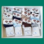 جوراب عمده نوزادی12جفتی سایز نوزاد تا 12 ماه پنبه هندی طرح گندمی لمه