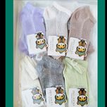 قیمت جوراب نوزادی عمده 12جفتی کیفیت سوپر پنبه دوخت پنجه گیری