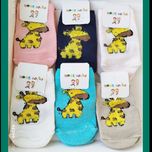 جوراب عمده نوزادی سایز نوزاد تا 12 ماه پنبه هندی طرح خرگوش اتو تخت