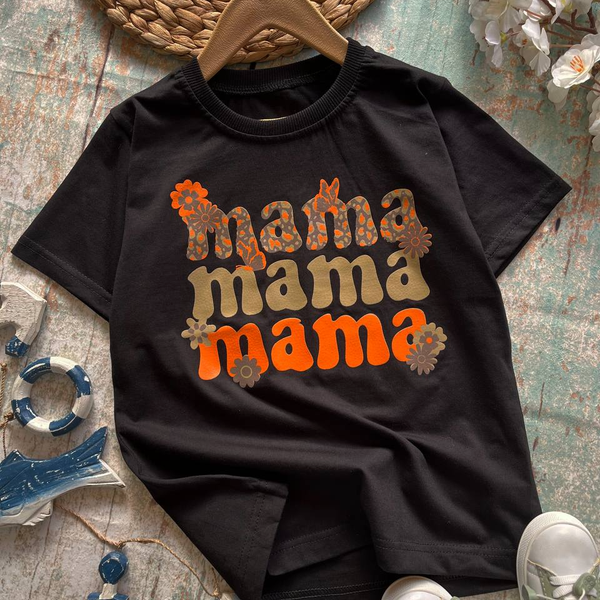 تیشرت تک اسپرت مشکی محرمی طرح ماما سایز 45 تا 60