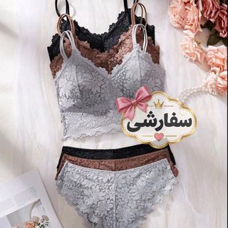 ست نیم تنه و شورت گیپور3 عددی رنگهای گرم