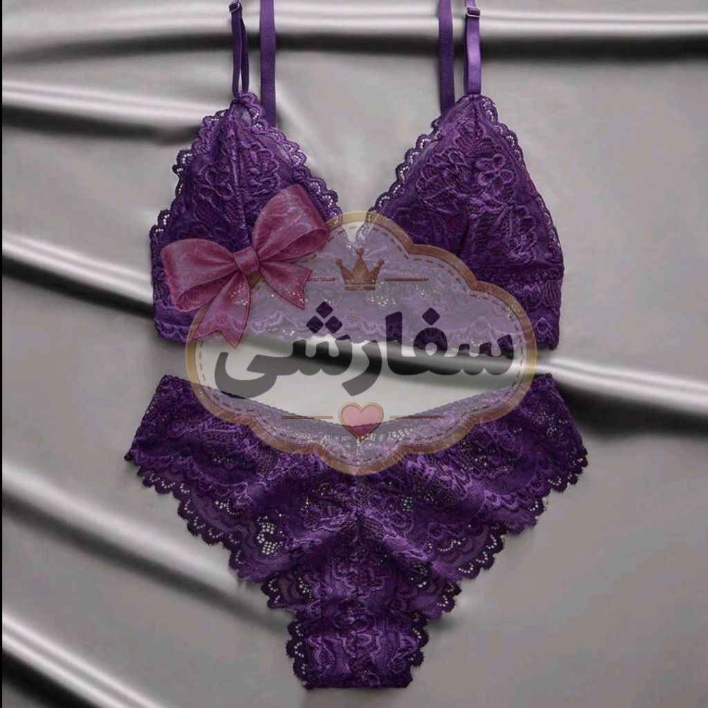 ست سوتین و شورت گیپور زنانه EmpressEnvy بنفش