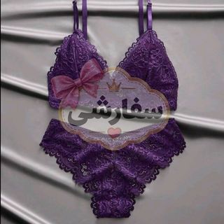 ست سوتین و شورت گیپور زنانه EmpressEnvy بنفش