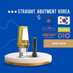 اباتمنت مستقیم رگولار کره/ ساخت کره/ Straight Abutment Regular Korea
