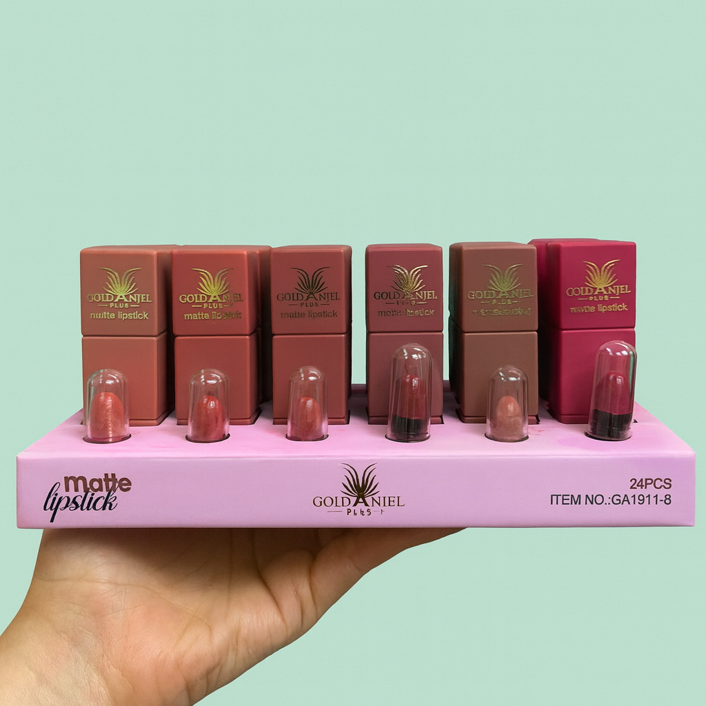 رژ لب جامد مات گلد آنجل (Gold Anjel Plus) | رنگ‌بندی متنوع، ماندگاری بالا