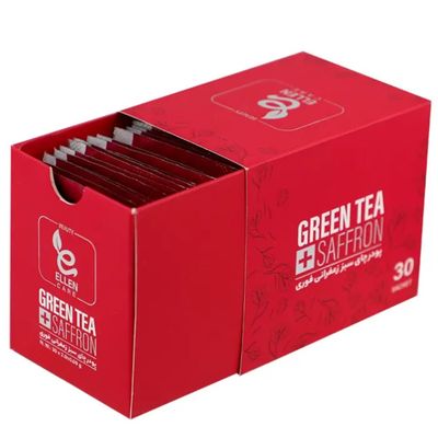 عصاره چای سبز زعفرانی فوری الن بیوتی بسته 30 عددی