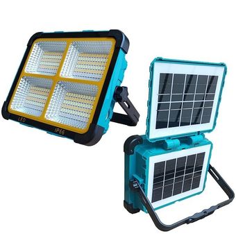 چراغ پروژکتور شارژی خورشیدی 200 وات مدل ZL-501 پنل خورشیدی تاشو